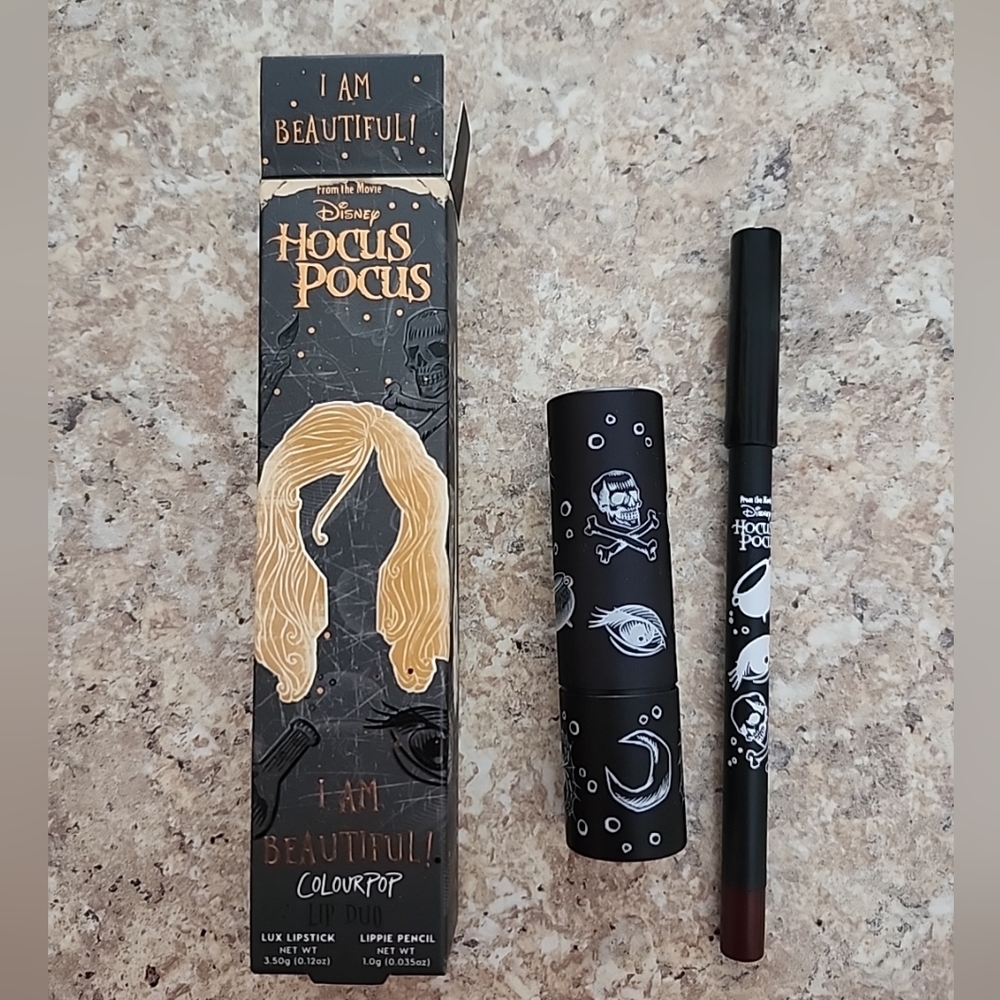 Colour Pop X Hocus Pocus I Am Beautiful! Sarah Lip Duo Red Lipstick, Lip Pencil